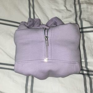 NWOT Lululemon Oversized Scuba Funnel Neck Half Zip in Lavender Dew (XS/S)